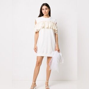 🎄FIRM PRICE🎄 MM6 Maison Margiela ruffle details cold shoulder dress